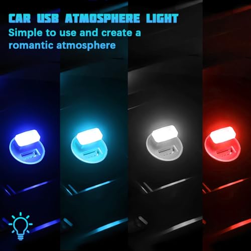 4 Pack 5 V 0.2 W USB Interior Ambient Lights, 4Colors - color: 4Colors