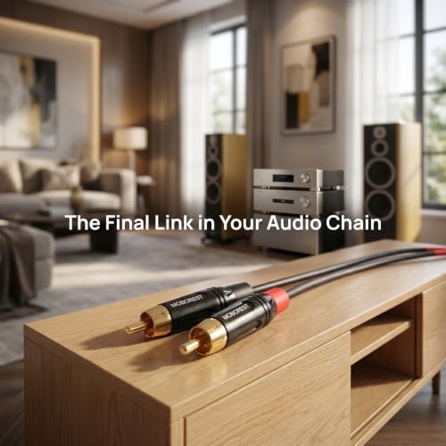 MOBOREST RCA to Speaker Wire Adapter, Male to Female Adapter Audio Phono Gold Plated Solder Speaker Plugs Jack Cable Connector Adapter(Female*2P+Male*2P) - color: RCA Female*2P+Male*2P