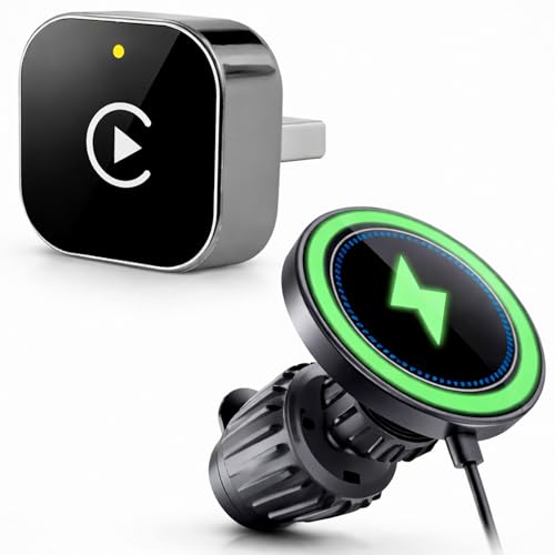 Wireless CarPlay Adapter for iPhone, Converts Wired to Wireless CarPlay, Plug & Play USB Dongle, Fast Auto Connect, Low Latency, Compatible with iOS & Factory CarPlay Cars
