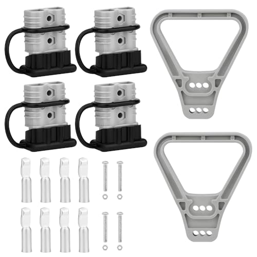 175A Battery Quick Disconnect Connecteur, 600V Wire Harness Connector Plug for Cars, Trailers, Motors, and Electronics Maintenance(4PC 1/0AWG 2Handle) - size: 4PC 1/0AWG 2Handle