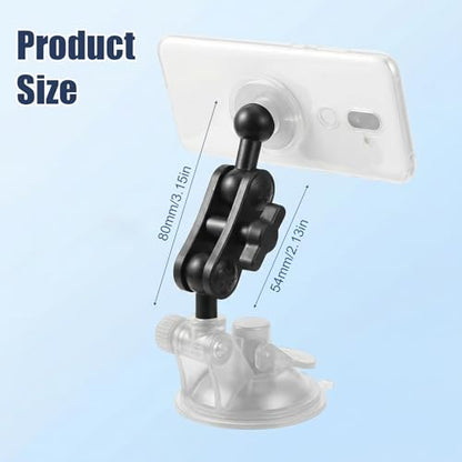 Skrfren 17mm Ball Mount Extension Adapter for Car Phone Holder, 360° Rotation Extension Rod for Car Air Vent Compatible with GPS Mount