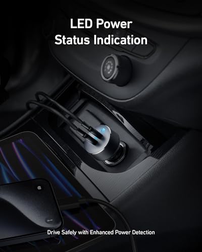 Anker 40W 2-Port PowerIQ 3.0 USB C Fast Charging Car Charger
