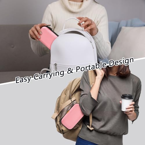 Light Pink Kawaii Hard EVA Case, Shockproof Travel Pouch for Drive - color: Light Pink