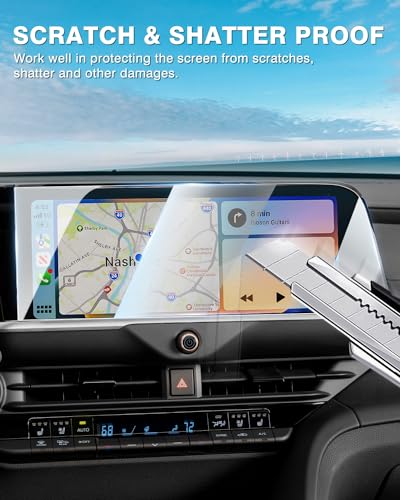 Karltys 2 Pack Screen Protector for 2023-2025 2026 Toyota Crown XLE/Limited/Platinum Accessories, 12.3-Inch Touchscreen Tempered Glass Navigation - size: 10.23" Toyota Crown 2023-2025 2026