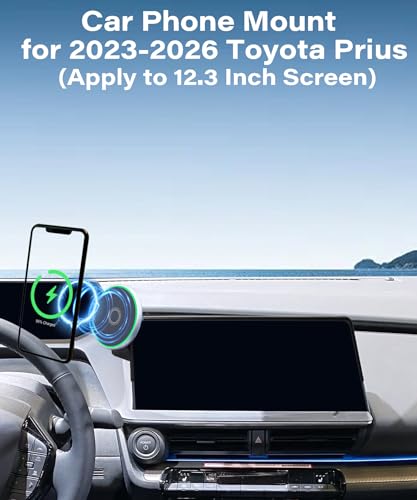 Car Phone Mount for 2023-2026 Toyota Prius 12.3" Screen Accessories - size: fit for 2023-2026 Toyota Prius(12.3 Inch Screen)