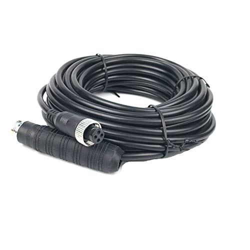 32FT 10M Car Video 4-Pin Aviation Extension Cable for CCTV Rearview Camera Truck Trailer Camper Bus Motorhome Vehicle Backup Monitor System Waterproof Shockproof (32FT) - size: 32FT