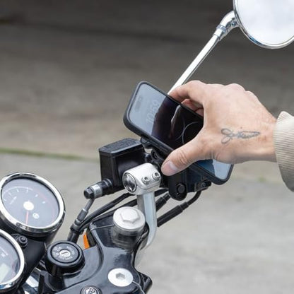 Quad Lock Brake Clutch Motorcycle Phone Mount Kit with Vibration Dampener and MAG Universal Adaptor - size: Brake Clutch Mount