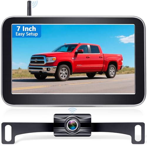 Wireless Backup Camera for Truck, Rear View Camera for Pickup, 7" Monitor - size: 7 Inch Monitor