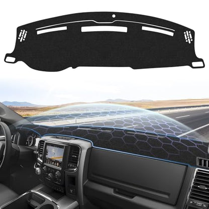 Sunsdrew Dash Cover for 2010-2018 Dodge Ram 1500 2500 3500 Without Hud - size: 10-18 Dodge Ram Dash Cover