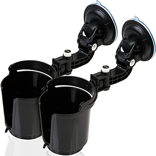 ZONETCH Recessed Folding Cup Drink Holder - 2-Pack Black Premium Quality Recessed Sturdy Black Folding Vehicle Adjustable Drink Cup Holder - size: 2-Pack