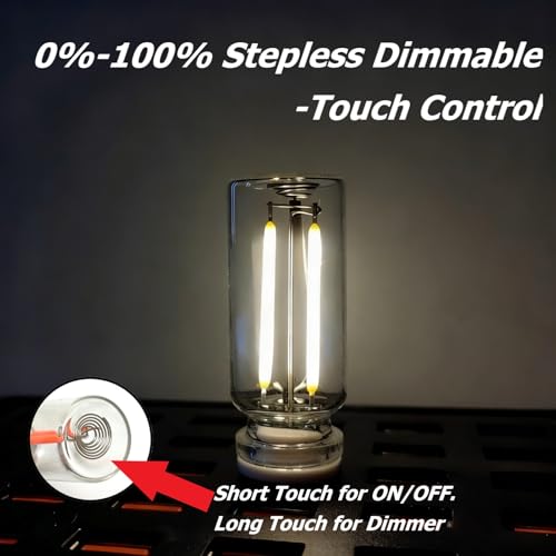 Dimmable USB Touch Control Led Lights, Glass Car Lights Interior, White Interior Car Lamp, Retro Led Night Light Ambient Lighting, USB Mood Lamp for Bedroom Hallway - color: White