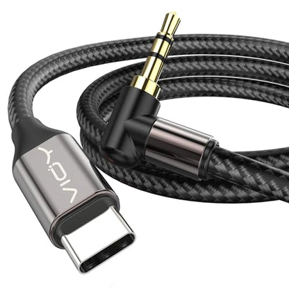 VIOY USB C to Aux Cable 3.3 FT, 3.5mm Male Right Angle Aux Cord for Car - size: 3.3FT