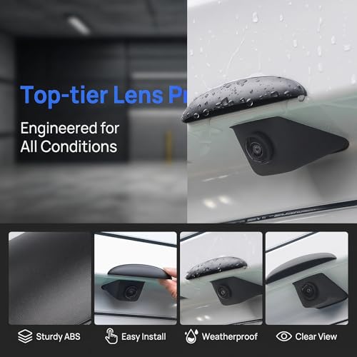 Car Rear View Camera Cover, Rear Camera Rain Cover, Anti-Rain Protective Cover for Car Backup Cameras, Universal Modification Accessories for Most Cars, SUVs, Trucks and Vans (Black)