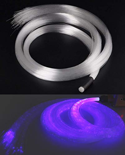 AZIMOM 450pcs 0.03in 13.1ft PMMA Plastic Fiber Optic Curtain Waterfall Light Cable Flash Point Fiber Optic Strands Side Glow Optical Fiber Hanging Strings - size: 450pcs*0.03in*13.1ft