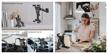 OHLPRO Tablet Holder for Truck, Heavy Duty Drill Base Tablet Car Mount for iPad, mini, Samsung Galaxy (7" - 11") for Dashboard, Desks, Tabletop, ipad Mount Great for Wall, Commercial Vehicles - size: 7-11'' - 1 Arm Mount
