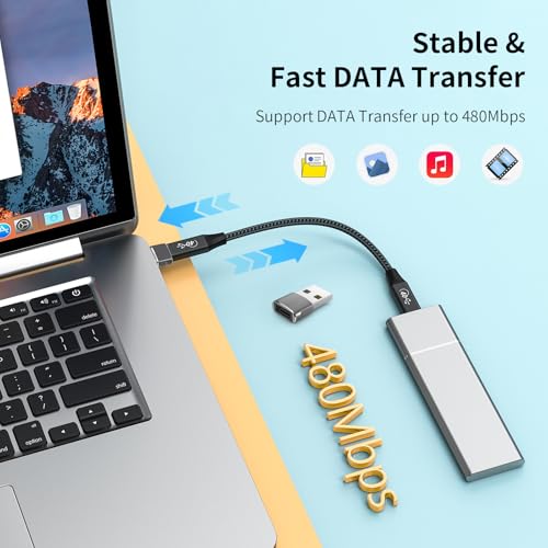 𝐔𝐩𝐠𝐫𝐚𝐝𝐞𝐝 USB to USB C Adapter 3Pack, Type-C to USB Adaptor, USB-C Female to USB-A Male Charger Cable Converter Compatible with MacBook, Notebook, Tablet, Airpod, Galaxy, Cell Phone, Car, Xbox