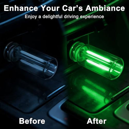 Car USB Night Light Touch Dimmable - 1-Pack Retro LED Filament Lamp for Truck Interior, Bedroom & Camping | Glass Bottle Ambiance Lighting (Green) - color: 1 PCS (Green)