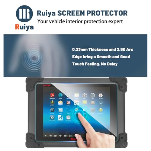 Ruiya Screen Protector for Autel MS908/MX908B/MS908S/908 PRO/MS908S POR/MS908CV/MS908S PRO II/MaxiSyS Elite/MaxiSYS Elite II Pro 9.7" Display Touchscreen,9HD Anti-glare Tempered Glass - color: MS908/MX908B