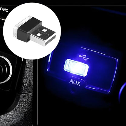4 Pack 5 V 0.2 W USB Interior Ambient Lights, Blue - color: Blue
