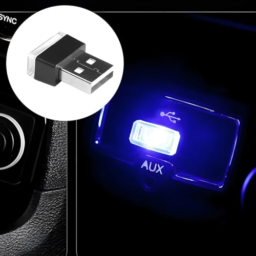 4 Pack 5 V 0.2 W USB Interior Ambient Lights, White+Blue - color: White+Blue
