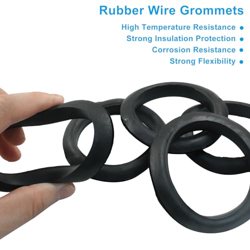 6 Pcs Rubber Grommet, 2-3/8" ID 2-1/2" Hole, Black - color: Black, size: 60mm (2-3/8 inch)-6pcs