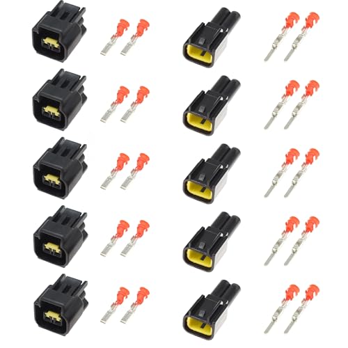 2-Pin Male Female Plug Connector,Waterproof Electrical Connector for Car - size: 2pin plug connector 5pairs