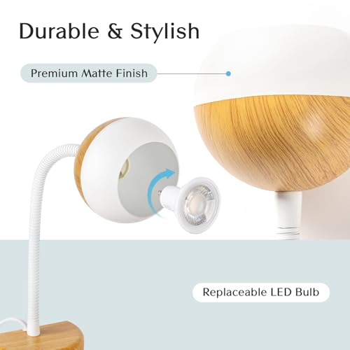 Solfres Patented Innovative Design Headboard Reading Light. No Drilling Book Light for Bedtime Reading. Dimmable LED Book Reading Lamp with Bulb. Movable & Flexible, Burlywood - color: ‎Burlywood, size: M