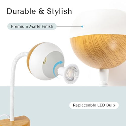 Solfres Patented Innovative Design Headboard Reading Light. No Drilling Book Light for Bedtime Reading. Dimmable LED Book Reading Lamp with Bulb. Movable & Flexible, Burlywood - color: ‎Burlywood, size: M