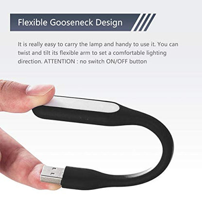USB LED Light Lamp for Power Bank, Portable Eye Care Mini Night Light with Flexible Arm, USB Gooseneck Reading Lamps Book Light,Compatible for Desktop, Notebook Laptop (10-White) - color: 10PCS-White