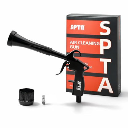 SPTA Car Cleaning Gun, Car Blow Gun Trumpet Head High Pressure Dryer Blow Gun, Car Cleaning Air Gun Kit, Vortex Air Cleaning Tool for Quickly Blasts Dirt and Dust from Surface