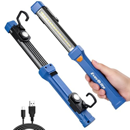 EverBrite 1000LM Work Light, Rechargeable Magnetic Flashlight, Blue - color: Blue