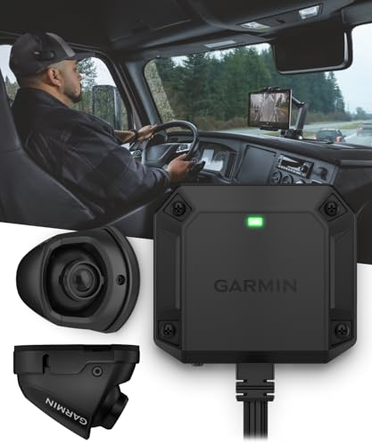 Garmin dezl DualView Camera System, LGV GPS Truck sat nav, Blind spot Monitor, Live View of Your Truck Sides, Rugged IPX7, Adjustable Lenses w/ Wearable4U Power Car/Wall Bundle