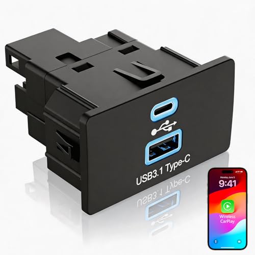 Wireless Carplay Hub CarPlay USB Media Hub for Ford F-150 2013-2023 USB Type-C Hub Upgrade Module for Ford Lincoln SYNC 3 Version 3.4 Only for Apple CarPlay - color: Only for CarPlay