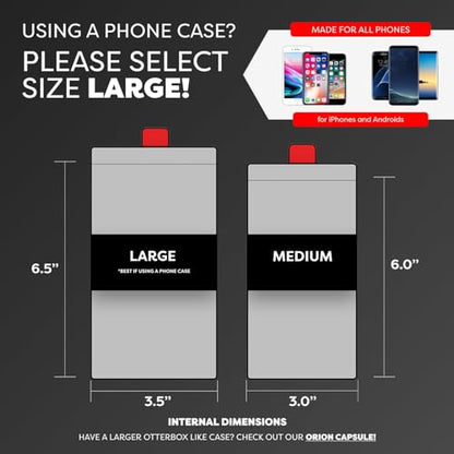 PHOOZY Apollo Thermal Phone Case | Insulated Phone Pouch Extends Battery Life 3X | Heat Resistant Drop Protection | Military Grade Water Resistant | Medium | Silver - color: Silver, size: Medium