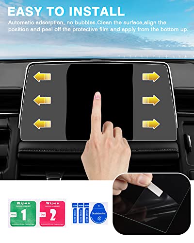 Karltys 2PCS Screen Protector for Chevy Suburban/Tahoe/GMC Yukon 2021-2024 10.2-Inch Touch Screen Tempered Glass Navigation Screen Cover Anti Fingerprint (NOT for Denali) - size: 10.2"Chevy Tahoe 2021-2025 2026
