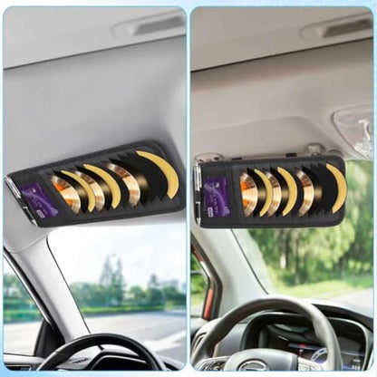 CD Visor Holder, Visor CD Holder 12 DVD Organizer, Elastic Strap