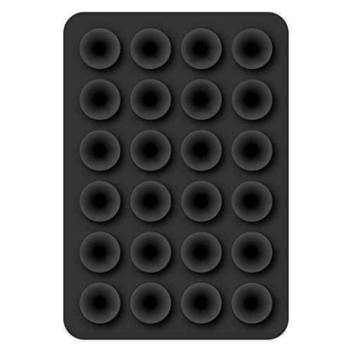 Cellet Multipurpose Mini Suction Cup Mat – 5 Pack | Strong 3M Adhesive | Dashboard, Phone, Battery Pack Holder | Compact 2.3" x 3.3" Grip Pads for Car, Home, & Travel