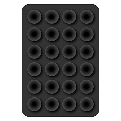 Cellet Multipurpose Mini Suction Cup Mat – 5 Pack | Strong 3M Adhesive | Dashboard, Phone, Battery Pack Holder | Compact 2.3" x 3.3" Grip Pads for Car, Home, & Travel