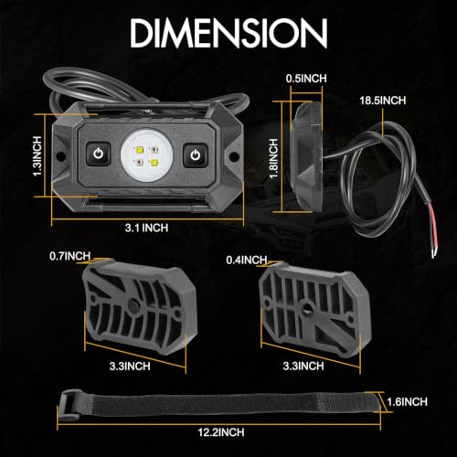 UTV Dome Light, Rfroad lighting 12v UTV LED Interior Dome Lights Universal Roll Bar Mount Led Lights Utility Roll Cage Map Light for UTV ATV Polaris Ranger RZR Can-Am SXS Golf Cart Cab - White/Red - color: Red and white