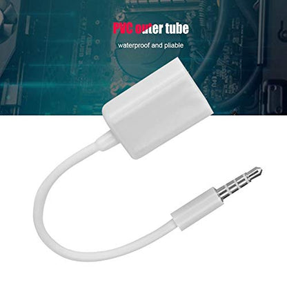 3.5mm Jack to USB Audio Adapter, 3.5mm Male Jack Plug to USB Female Converter Cable Cord AUX Audio Car Jack Cable Adapter for Music Player