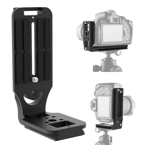 (Real Single one Piece) L Bracket Camera for DSLR Vertical Horizontal Switching Tripod Quick Release Plate Compatible with Canon Nikon Sony DJI Osmo Ronin Zhiyun Stabilizer Tripod Monopod