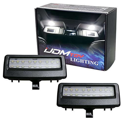 iJDMTOY LED Sun Visor Vanity Mirror Lights For BMW 5/7 Series - style: Black