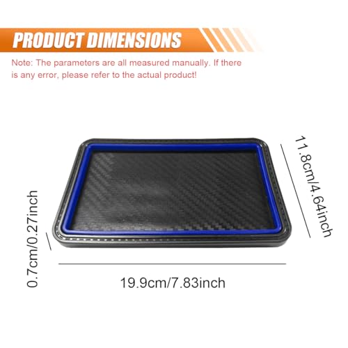 YoRise Car Dashboard Anti-Slip Mat, 7.83" x 4.64" Car Dashboard Mat, Cell Phone Holder Accessories, Non-Slip Adhesive Pad, Dash Sticky Gripping Pad for GPS, Keys, Sunglasses (Blue) - color: Blue