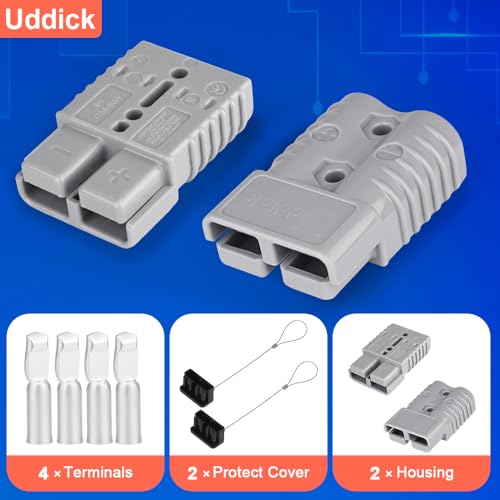 175A Battery Quick Disconnect Connecteur, 600V Wire Harness Connector Plug for Cars, Trailers, Motors, and Electronics Maintenance(2PC 2AWG with Cover) - size: 2PC 2AWG With Cover