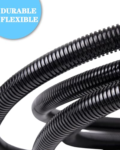 1/4 Inch Wire Loom Split Tubing - 100ft Cord Protector Electric Wires Covers, Automotive Wire Flexible Conduit, Plastic Wire Cover - size: 1/4"-100ft