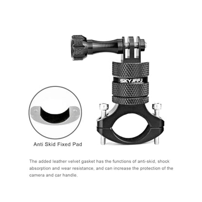 360 Degree Rotation Aluminum Motorcycle Bicycle Rack Mount Holder,Intended for GoPro Hero 13/12/11/10/9/8/Max,DJI Osmo Action 5Pro/4/3,Insta 360 Ace Pro 2/Pro/Ace - color: Black