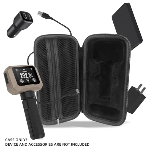 Carrying Case for Garmin Xero C1 Pro/Xero C2 Chronograph, Inlaid Organizer with Mesh Pocket for USB Cable, Cleaning Cloth, USB Charging Adapter (Black, Carrying Case Only) - color: Black