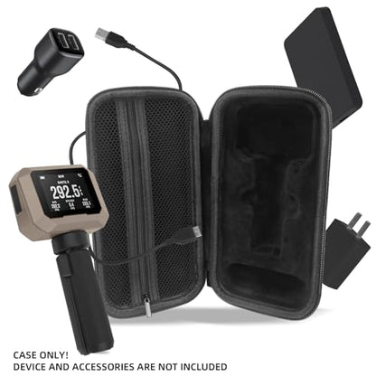 Carrying Case for Garmin Xero C1 Pro/Xero C2 Chronograph, Inlaid Organizer with Mesh Pocket for USB Cable, Cleaning Cloth, USB Charging Adapter (Black, Carrying Case Only) - color: Black