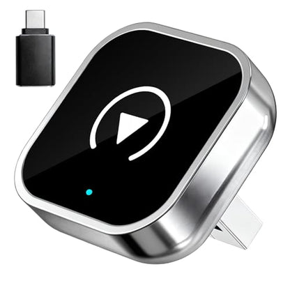 Wireless CarPlay and Android Auto Adapter, Ultra-Compact Aluminum Design with Dual-Band Technology, USB-C/USB-A Compatible for Wired CarPlay Vehicles
