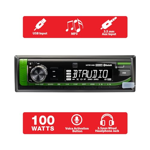 Dual Electronics TRKUB14G Tractor Radio for Kubota Bluetooth Weatherproof - style: Kubota